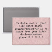 磁石"神はあなたの人生の一部である" マグネット (正面/裏面)