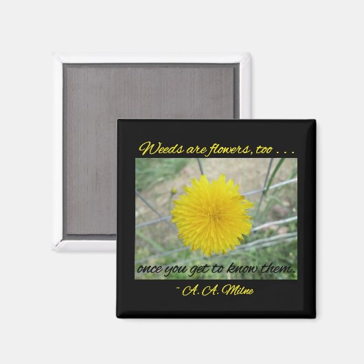 磁石 – 雑草は花 (正面/裏面)