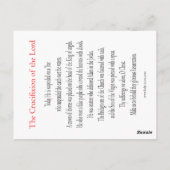 磔祈りの言葉カード ポストカード (裏面)