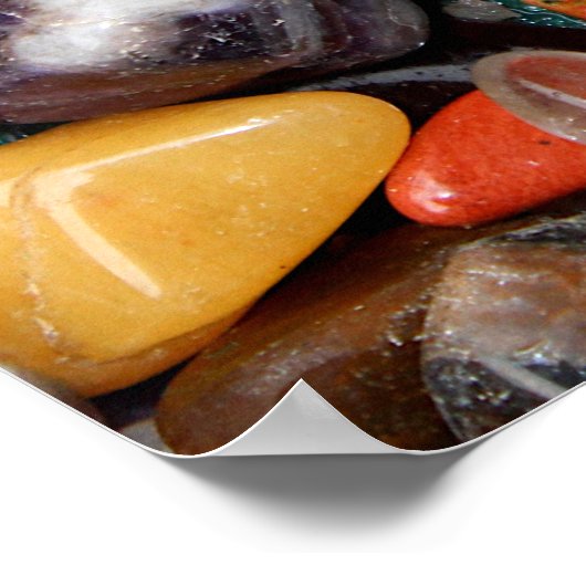 磨いた岩 ポスター (角)