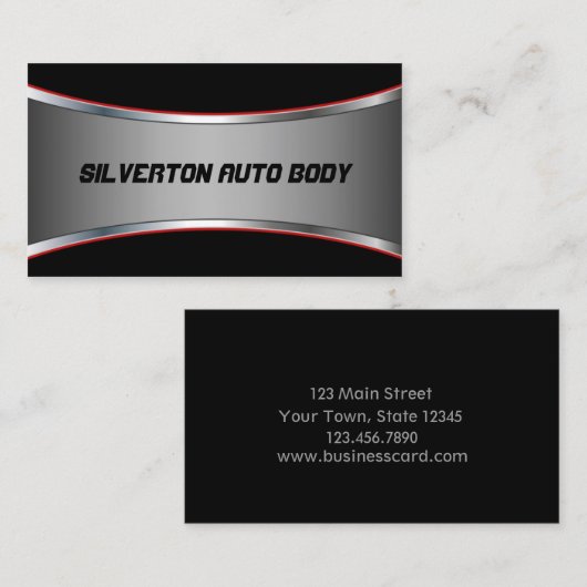 磨かれたクロム一見を滑らかにして下さい 名刺 (正面/裏面)