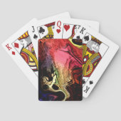 磨かれたトーンと形状の化石の岩または木 トランプ (裏面)