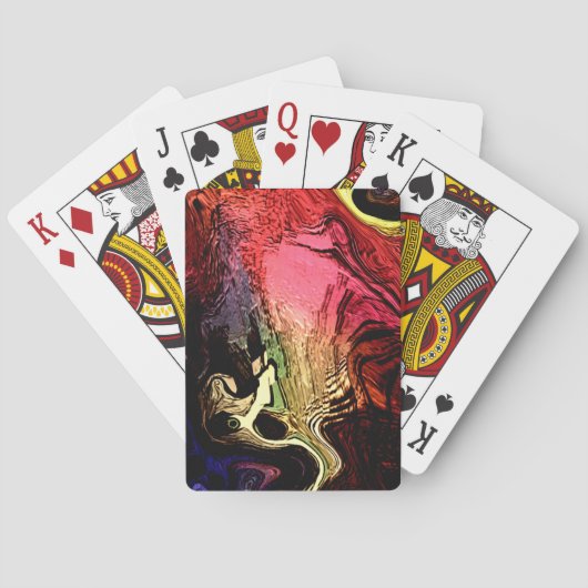 磨かれたトーンと形状の化石の岩または木 トランプ (裏面)