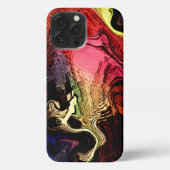 磨かれたトーンと形状の化石の岩または木 iPhoneケース (裏面)