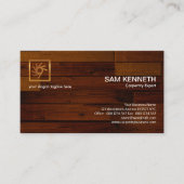 磨かれたラッカー材木の木製のパネルの大工 名刺 (正面)