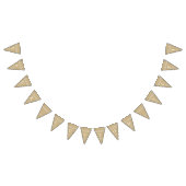 磨かれた無光沢の金ゴールドの結婚 バンティングフラッグ (全)