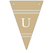 磨かれた無光沢の金ゴールドの結婚 バンティングフラッグ (第3の旗)