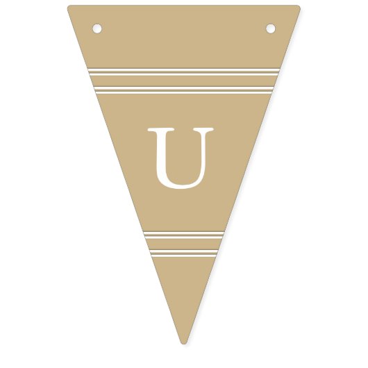 磨かれた無光沢の金ゴールドの結婚 バンティングフラッグ (第3の旗)