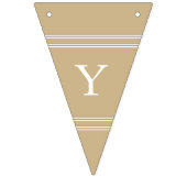 磨かれた無光沢の金ゴールドの結婚 バンティングフラッグ (第1の旗)