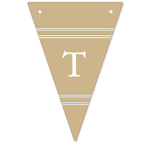 磨かれた無光沢の金ゴールドの結婚 バンティングフラッグ