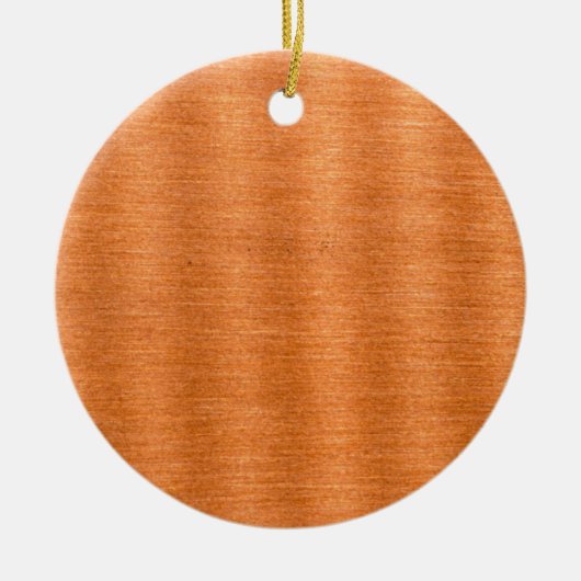 磨かれた銅の波状の質の背景 セラミックオーナメント (正面)