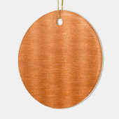 磨かれた銅の波状の質の背景 セラミックオーナメント (左)