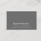 磨かれた鋭くミニマルで粋でモダンな基本 名刺 (裏面)