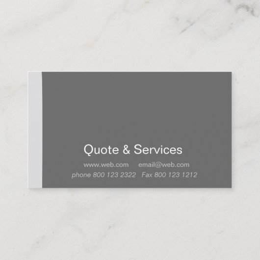 磨かれた鋭くミニマルで粋でモダンな基本 名刺 (裏面)