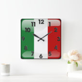 磨かれるイタリア語 スクエア壁時計 (ホーム)