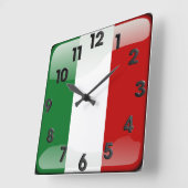 磨かれるイタリア語 スクエア壁時計 (傾斜)