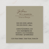 磨きエレガント上げられた花崗岩グレー、錆&タウペシック スクエア名刺 (裏面)