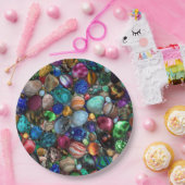 磨きカラフル石 ペーパープレート (パーティー)