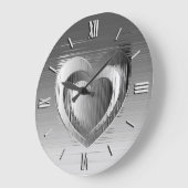 磨きクロムハート ラージ壁時計 (傾斜)