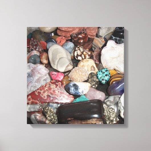 磨き上げた岩の選択 キャンバスプリント (正面)