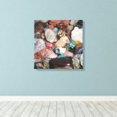 磨き上げた岩の選択 キャンバスプリント (インサイチュ (ウッドフロア))