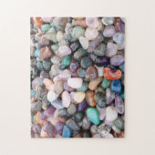 磨き上げた染め土産岩 ジグソーパズル (縦)