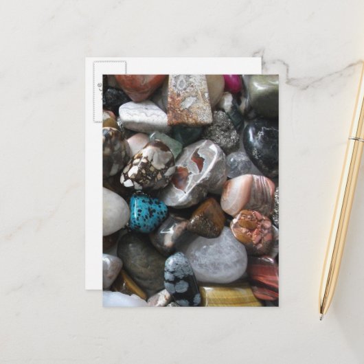 磨き上げた美しい岩絵葉書のコレクション ポストカード (正面/裏面インサイチュ)