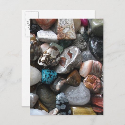 磨き上げた美しい岩絵葉書のコレクション ポストカード (正面/裏面)