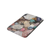 磨き上げられた岩、瑪瑙、虎の目、石英 バスマット (アングル)