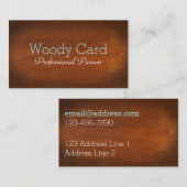 磨き上げられた木目 名刺 (正面/裏面)