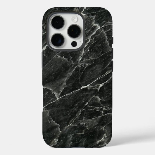 磨き上げられた黒い大理石スラブ Case-Mate iPhoneケース (裏面)