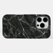 磨き上げられた黒い大理石スラブ Case-Mate iPhoneケース (裏面 (横))