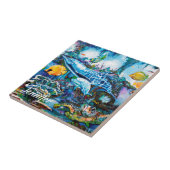 礁の近くの美しい海洋生物 タイル (側面)