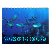 礁の鮫のグレート・バリア・リーフの珊瑚海 カレンダー (カバー)