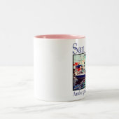 礁湖の側面のボートハウス ツートーンマグカップ (中央)