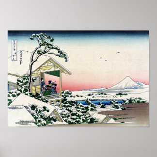 礫川雪の旦, 北斎 ポスター