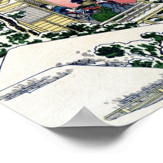 礫川雪の旦, 北斎 ポスター (角)