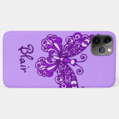 示された蝶iPodの紫色の箱 Case-Mate iPhoneケース (裏面(横))