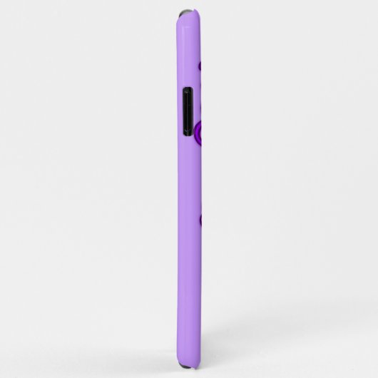 示された蝶iPodの紫色の箱 Case-Mate iPhoneケース (裏面/右)