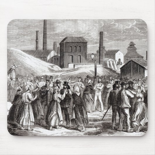 示している女性 マウスパッド (正面)