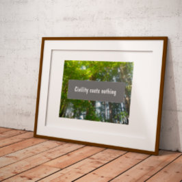 礼儀は何の感動的諺も ポスター