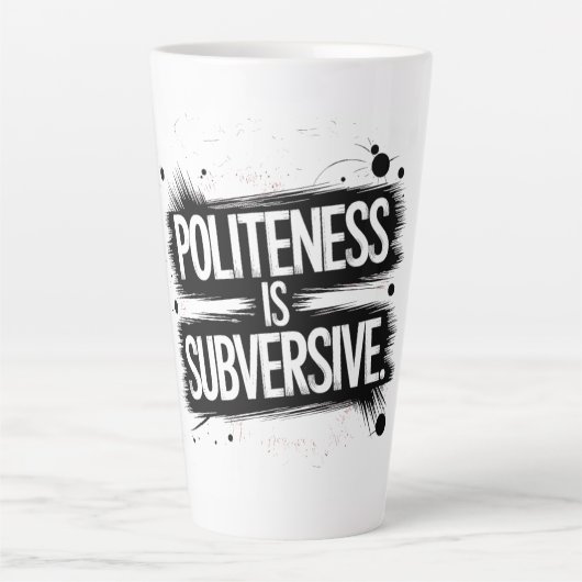 礼儀は打破だ カフェラテマグ (正面)