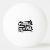 礼儀は打破だ 卓球ボール (裏面)