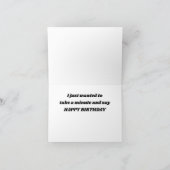 礼儀正しいベビーバッファローが言う***ハッピーバースデー*** カード (内部)