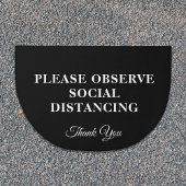 礼儀正しい白黒の社交的な態度 ドアマット