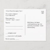 礼儀正しく清潔な「ご返信お願いします」ポストカード ポストカード (裏面)