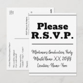 礼儀正しく清潔な「ご返信お願いします」ポストカード ポストカード (正面/裏面)