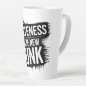 礼儀正しさが新たなパンクだ カフェラテマグ (右アングル)