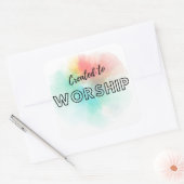 礼拝のために作成 スクエアシール (封筒)