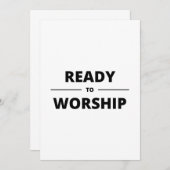 礼拝の準備ができている 招待状 (正面/裏面)